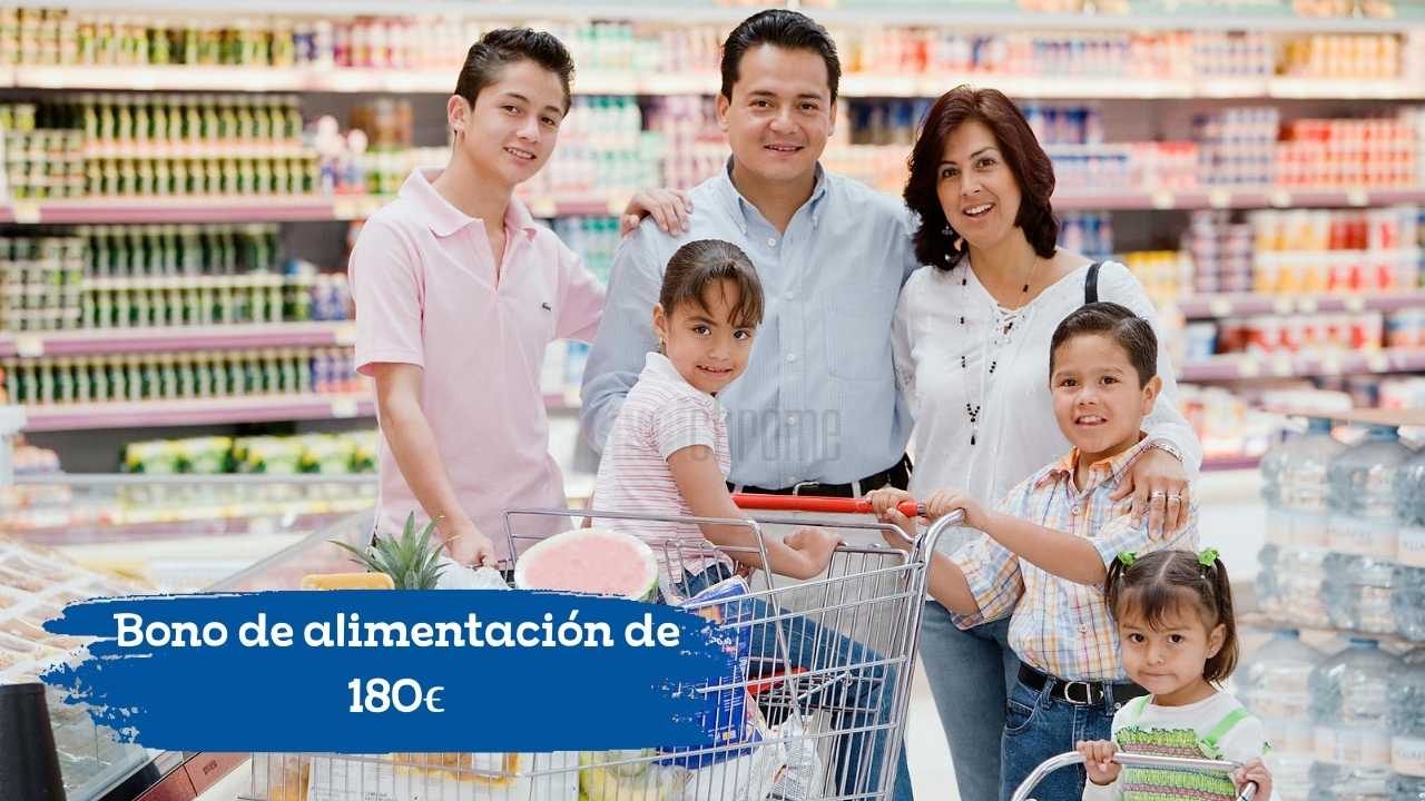 Bono de alimentación de 180€: quién lo recibe y cuándo se paga en enero