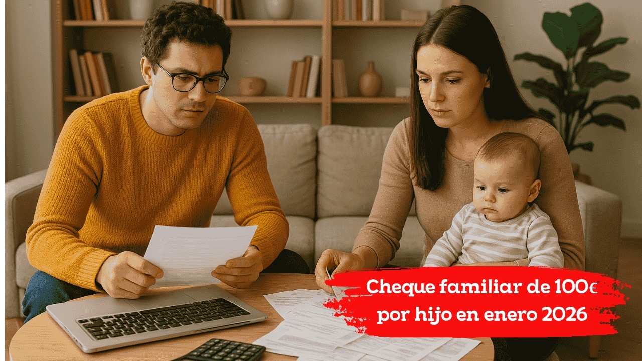 Cheque familiar de 100€ por hijo en enero 2026: requisitos, beneficiarios y fecha de cobro